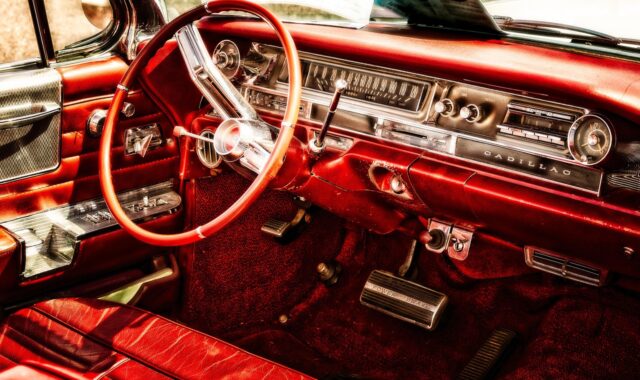 automobile, antique car, cadillac, vehicle, classic, old, old car, historical, convertible, open, car wallpapers, second hand, rarity, american, car, vintage car automobile, retro, nostalgia, dare, maintained, steering wheel, dashboard, chrome, cockpit, inner space