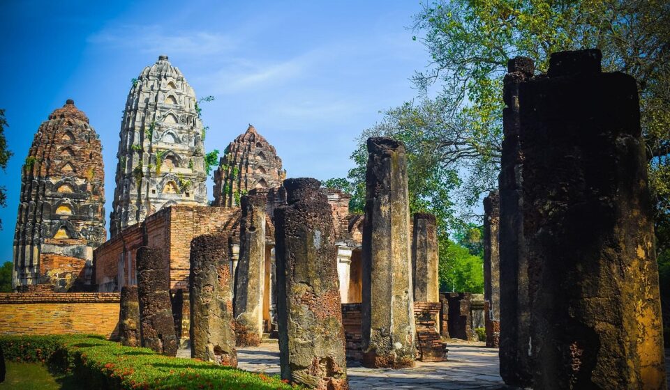 sukhothai historical park, when the joy of asturias, archaeological site