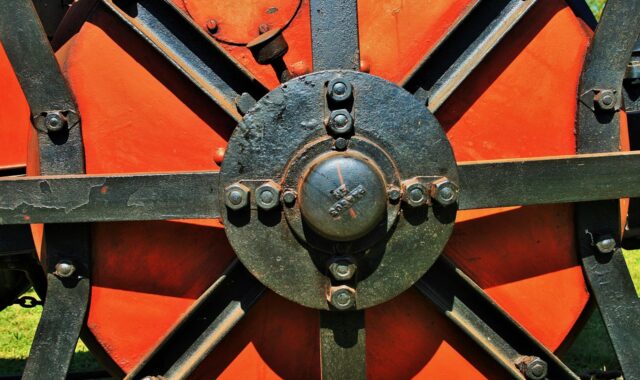 steam engine, engine, steam, part, black, red, mobile, power