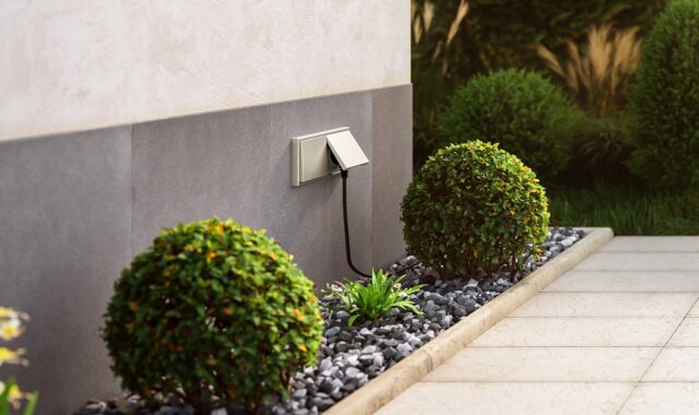 power outlet, garden, young, nature, ls990, electro, electrical engineering