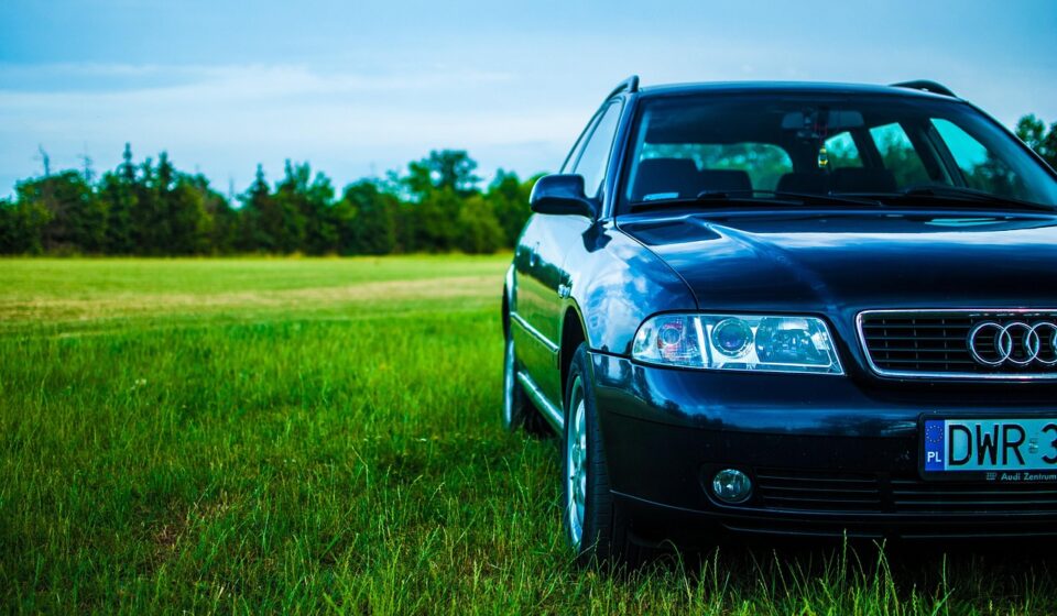 audi, a4, meadow, car, sky, grass, transport, cars, tourism, light, auto, car tires, landscapes, the door, reflector, universal, nature, used, replacement lamp, automotive, wheels, personal, lacquer, car wallpapers, polishing