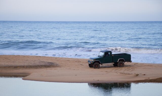 car, car wallpapers, beach, ocean, sand, sea, vehicle, waves, nature, summer