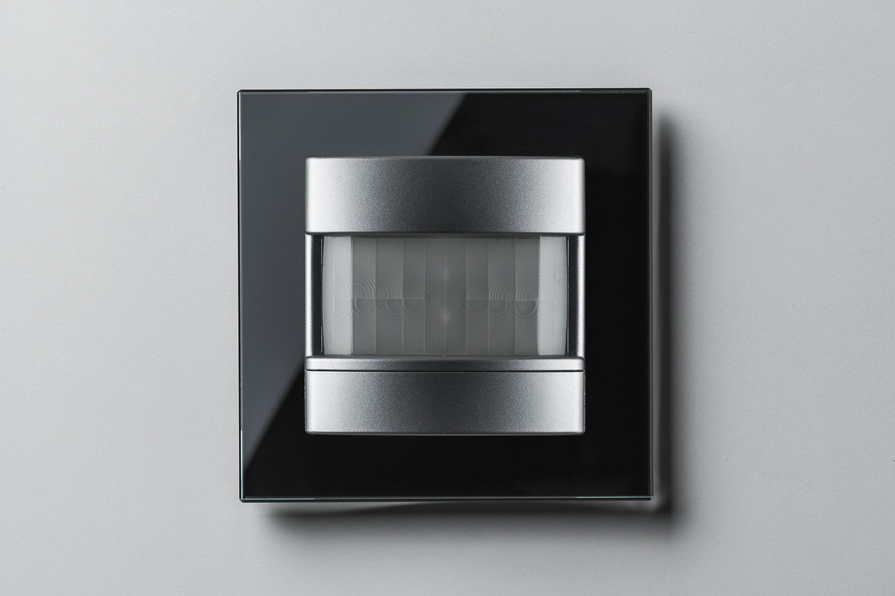 automatic switch, motion detector, black, aluminum, serie a, young, electrics, electrical engineering, motion detector, motion detector, motion detector, motion detector, motion detector